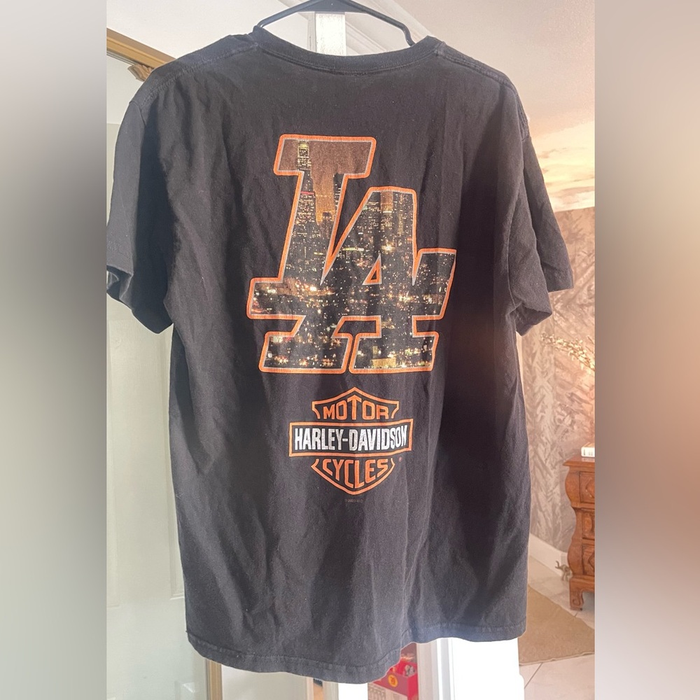 Harley-Davidson Black and Orange LA Graphic Tee